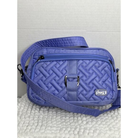 Lug Carousel Lavender Purple Quilted Belt Loop Bag Crossbody Bag - Picture 7 of 13